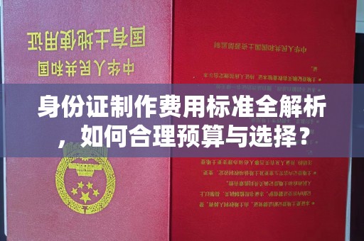 德阳身份证制作费用标准全解析，如何合理预算与选择？