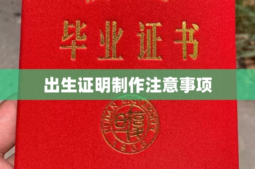 德阳出生证明制作注意事项