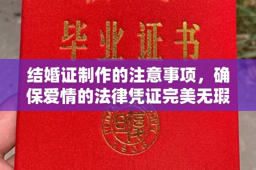 德阳结婚证制作的注意事项，确保爱情的法律凭证完美无瑕